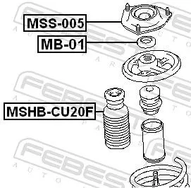 FEBEST Rolling Bearing, suspension strut support mount (MB-01)