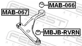 FEBEST Repair kit, supporting/ball joint (MBJB-RVRN)