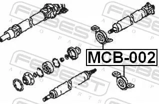 FEBEST Bearing, propshaft centre bearing (MCB-002)