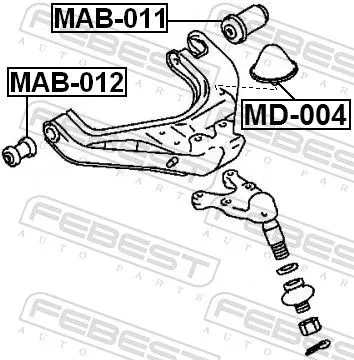 FEBEST Rubber Buffer, suspension (MD-004)