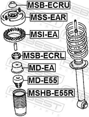 FEBEST Rubber Buffer, suspension (MD-E55)