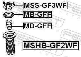 FEBEST Rubber Buffer, suspension (MD-GFF)