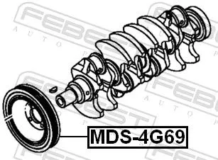 FEBEST Belt Pulley, crankshaft (MDS-4G69)