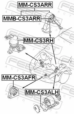 FEBEST Mounting, engine (MM-CS3AFR)