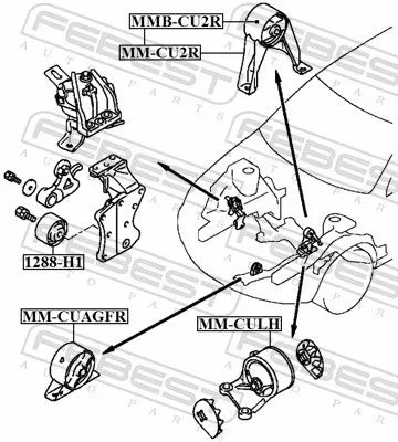 FEBEST Mounting, engine (MM-CUAGFR)