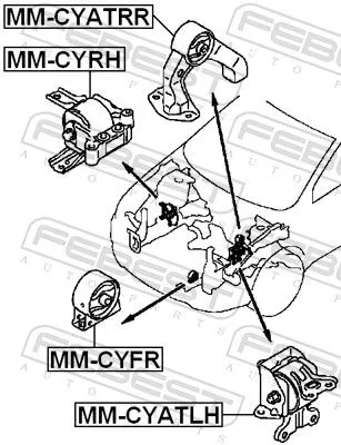 FEBEST Mounting, engine (MM-CYATRR)