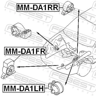 FEBEST Mounting, engine (MM-DA1FR)