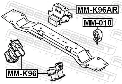 FEBEST Mounting, engine (MM-K96AR)