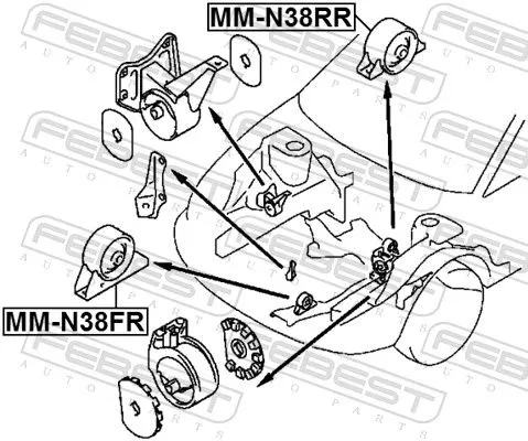 FEBEST Mounting, engine (MM-N38FR)