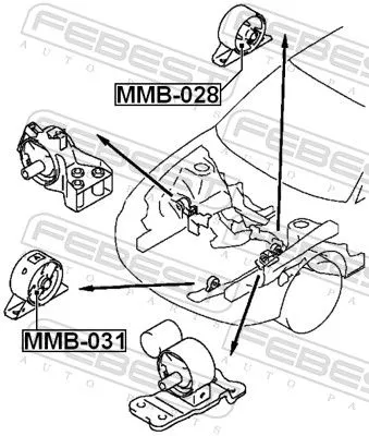 FEBEST Mounting, engine (MMB-028)