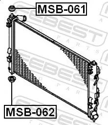 FEBEST Mounting, radiator (MSB-062)