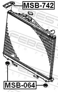 FEBEST Mounting, radiator (MSB-064)