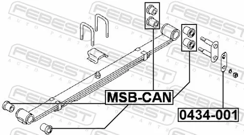 FEBEST Bushing, leaf spring (MSB-CAN)