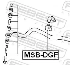 FEBEST Mounting, stabiliser bar (MSB-DGF)