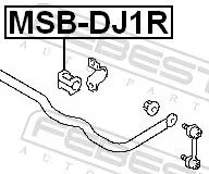 FEBEST Mounting, stabiliser bar (MSB-DJ1R)