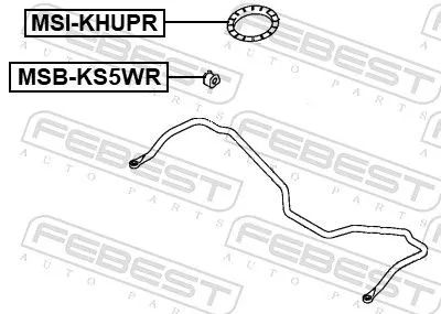 FEBEST Mounting, stabiliser bar (MSB-KS5WR)
