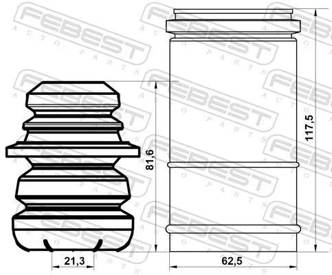 FEBEST Dust Cover Kit, shock absorber (MSHB-CSF-KIT)
