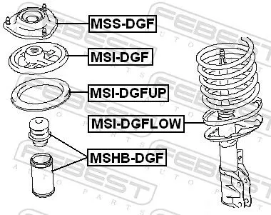 FEBEST Protective Cap/Bellow, shock absorber (MSHB-DGF)