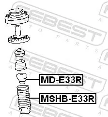 FEBEST Protective Cap/Bellow, shock absorber (MSHB-E33R)