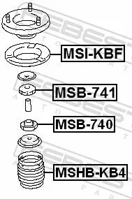 FEBEST Protective Cap/Bellow, shock absorber (MSHB-KB4)