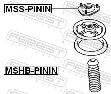 FEBEST Suspension Strut Support Mount (MSS-PININ)