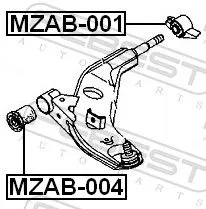 FEBEST Mounting, control/trailing arm (MZAB-001)