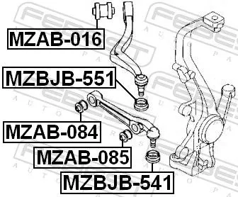 FEBEST Mounting, control/trailing arm (MZAB-016)
