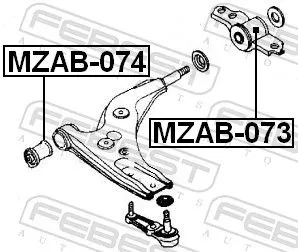 FEBEST Mounting, control/trailing arm (MZAB-074)