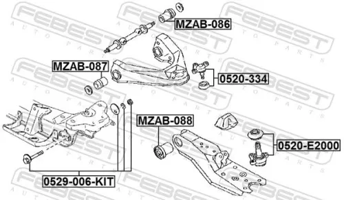 FEBEST Mounting, control/trailing arm (MZAB-088)