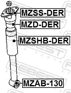 FEBEST Bush, shock absorber (MZAB-130)