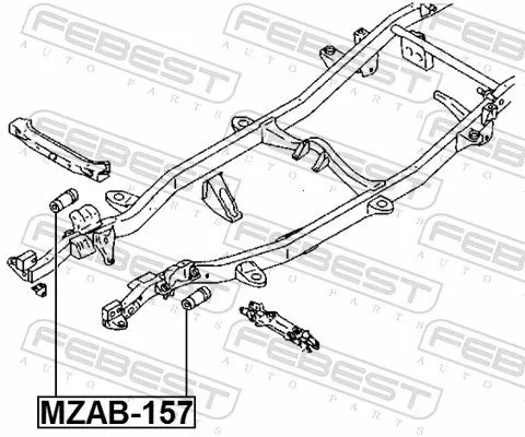 FEBEST Mounting, control/trailing arm (MZAB-157)