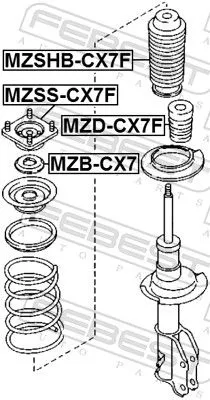 FEBEST Rolling Bearing, suspension strut support mount (MZB-CX7)