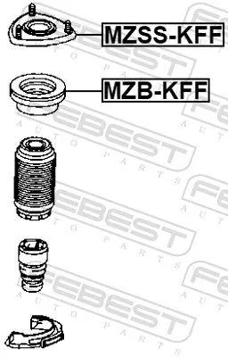 FEBEST Rolling Bearing, suspension strut support mount (MZB-KFF)