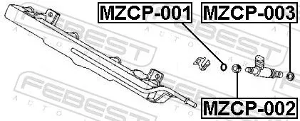 FEBEST Seal Ring, nozzle holder (MZCP-003)