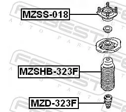 FEBEST Rubber Buffer, suspension (MZD-323F)