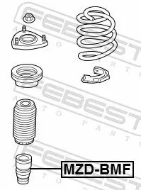 FEBEST Rubber Buffer, suspension (MZD-BMF)