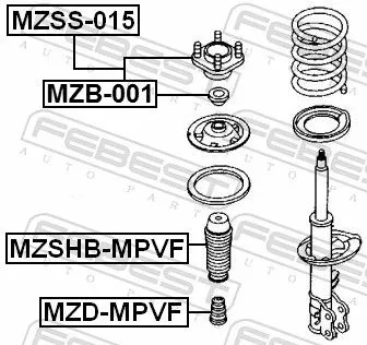 FEBEST Rubber Buffer, suspension (MZD-MPVF)