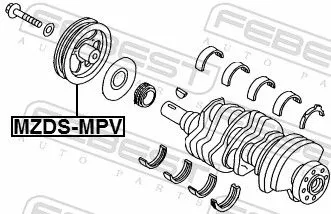 FEBEST Belt Pulley, crankshaft (MZDS-MPV)