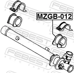 FEBEST Mounting, steering gear (MZGB-012)