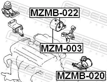 FEBEST Mounting, engine (MZM-003)
