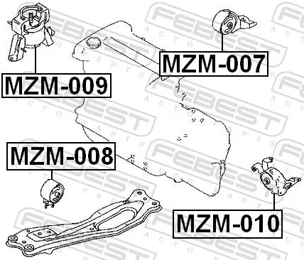 FEBEST Mounting, engine (MZM-010)