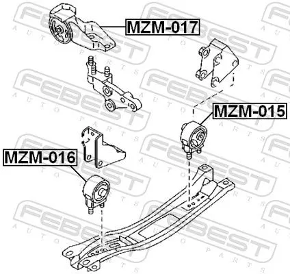 FEBEST Mounting, engine (MZM-015)