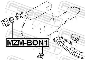 FEBEST Mounting, engine (MZM-BON1)