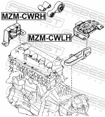 FEBEST Mounting, automatic transmission (MZM-CWLH)