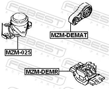 FEBEST Mounting, engine (MZM-DEMR)