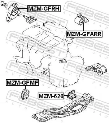 FEBEST Mounting, engine (MZM-GFMF)
