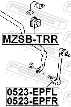 FEBEST Mounting, stabiliser bar (MZSB-TRR)
