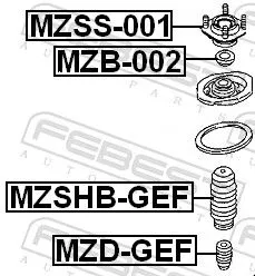 FEBEST Protective Cap/Bellow, shock absorber (MZSHB-GEF)