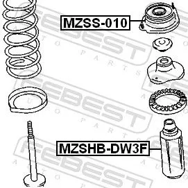 FEBEST Suspension Strut Support Mount (MZSS-010)