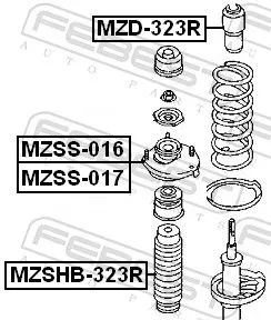 FEBEST Suspension Strut Support Mount (MZSS-017)